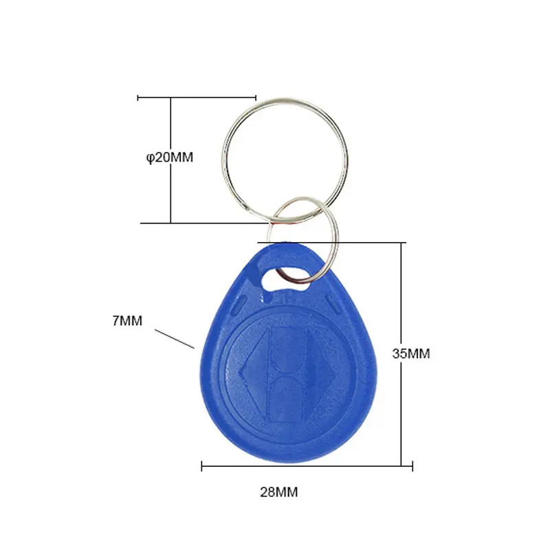 100 шт./лот 125 кГц RFID EM4100 TK4100 теги только контроль доступа карты Брелоки Брелок ID