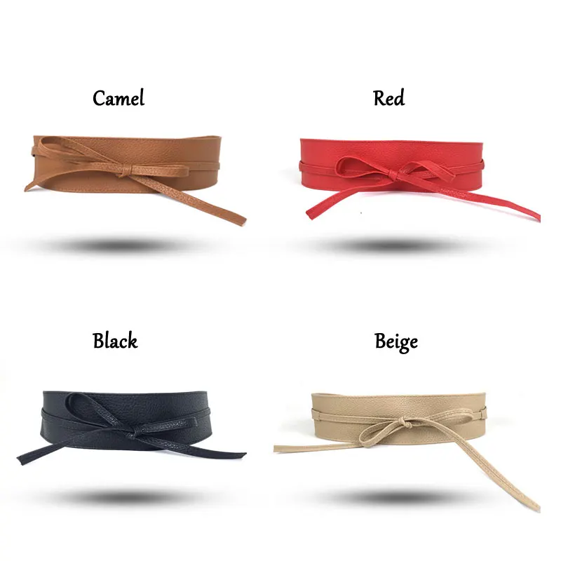 2019 Модные женские широкие корсеты из искусственной кожи на шнуровке ремни для