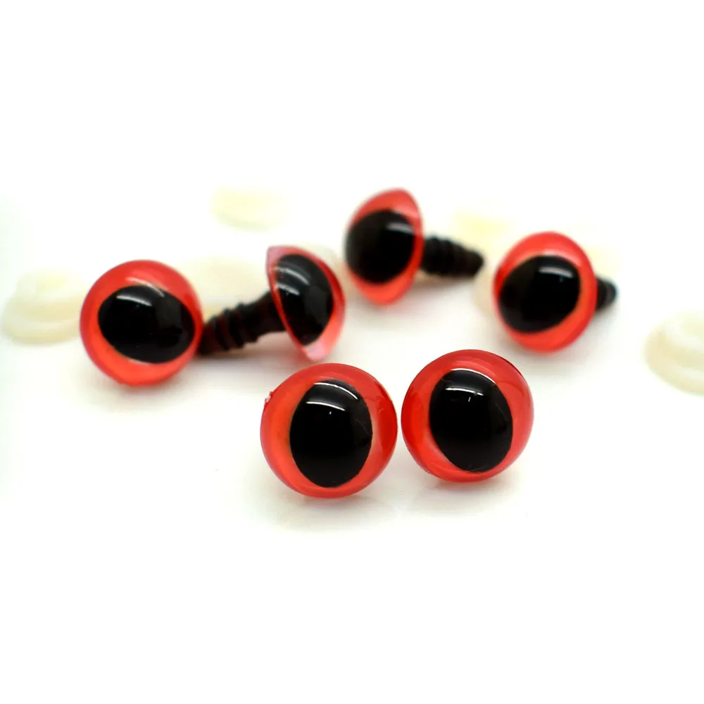 

10/12/15/18mm Safety Eyes/Plastic Cat Doll eyes With Washer Handmade Accessories For Bear Doll Animal Puppet Making -20pcs