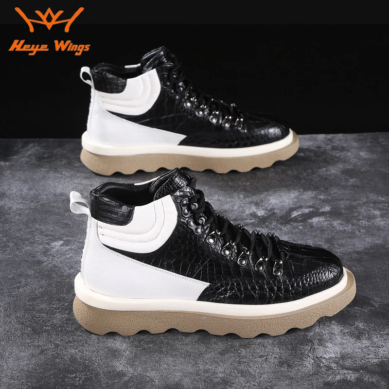 

Мужские ботинки ручной работы Heye Wings, высококачественная повседневная кожаная обувь, роскошные мужские ботильоны, модные ботинки мартинсы