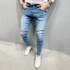 2021 джинсы для мужчин повседневные однотонные спортивные штаны для фитнеса бодибилдинга с карманами полная длина мужские брюки