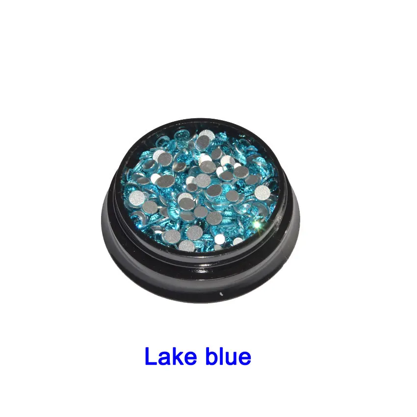 lake blue 1 коробка кристаллы опаловые Стразы для ногтей разные размеры стеклянные опаловые стразы аксессуары для ногтей Стразы 3D украшения для ногтей - Цвет: lake blue