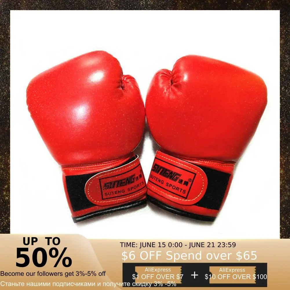 Дешевые 2 до 8 лет дети Боксёрские перчатки ради интереса Муай Тай рукавицы Arts