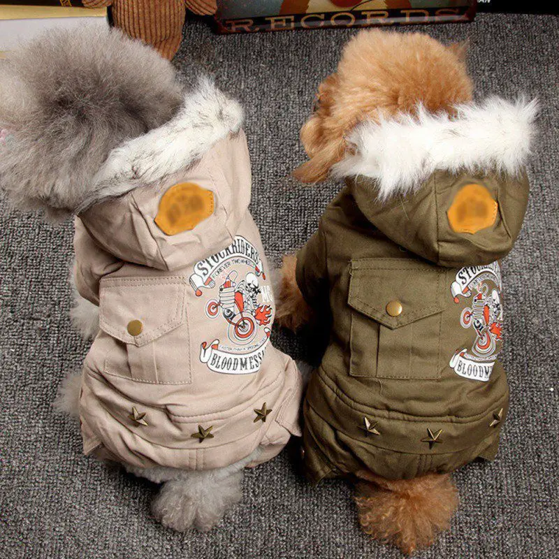

Pet Autumn Winter Warm Locomotive Clothing Thicken Dog Cat Outdoor Hoodies For Yorkshire Teddy Dogs Costume Puppy Clothes hot