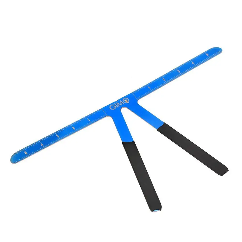Blue Брови татуировки линейка для перманентного макияжа микроблейдинг трафарет для татуировки бровей линейка многоразовый шаблон определение уход мера - Цвет: Blue