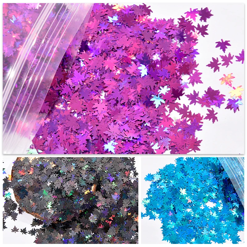 

3 Shaped 10g/bag Holographic Nail Art Glitter 3D Micro Flakes Colorful Sequins Polish Manicure for Nail Glitter Decoration 1-3MM