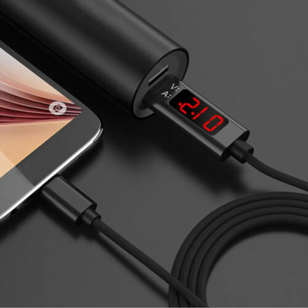 1 м USB нейлон Напряжение Ток дисплей линии передачи данных тестер метр Тип C кабель