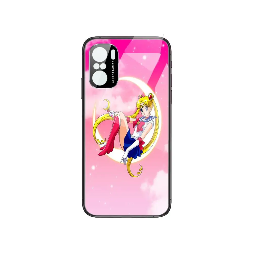 

Moon girl Phone Case For POCO F1 F2 F3 Pro X3 M3 9C 10T Lite NFC Anime Black Cover Silicone Back Prett mi 10 ultra covers