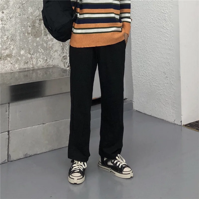 

Sports Pants Women Fashion Loose Boyfriend Straight High Waist 2019 New Autumn and Winter Casual Trend Wide Leg Pants