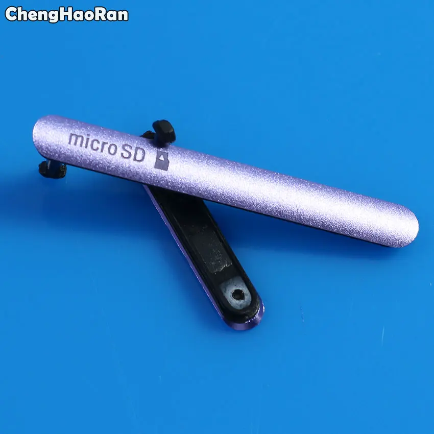 Purple ChengHaoRan Micro SD sim-карта зарядный слот Порт пылезащитный Разъем USB чехол для Sony Xperia Z3 L55t D6603 пылезащитный чехол - Цвет: Purple