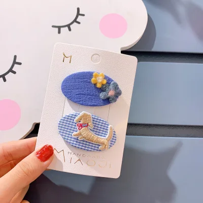 1 комплект в партии 2 шт. пятнистыми листьями с овальной Форма заколки для волос