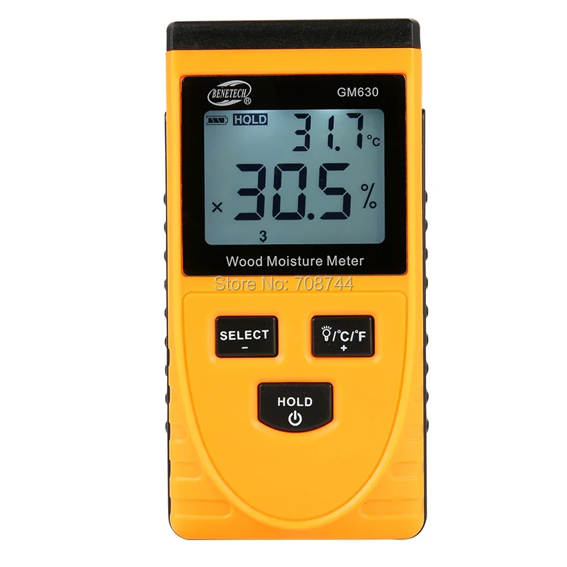 Цифровой измеритель влажности BENETECH дерева тестер для устройств содержания