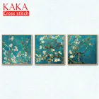 Наборы для вышивки крестиком, наборы для вышивки с напечатанным рисунком, 11ct-холст для домашнего декора, картина с цветами NCKF248
