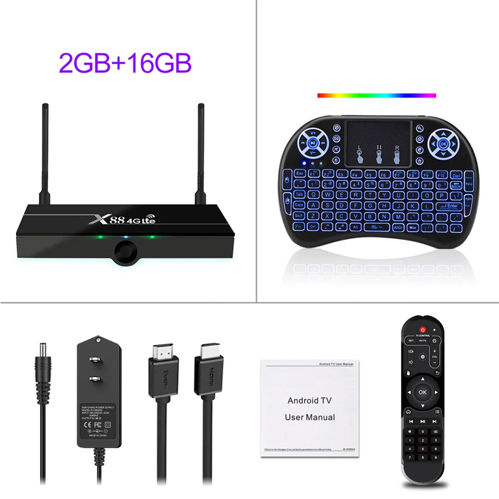 2G 16G i8 backnit X88 4G Lte Android 7,1 ТВ-бокс на Rockchip RK3328 поддержка 4G Nano sim-карта 2 Гб 16 Гб двойной Wifi 4K 60fps USB3.0 Google Play Store Yout - Цвет: 2G 16G i8 backnit