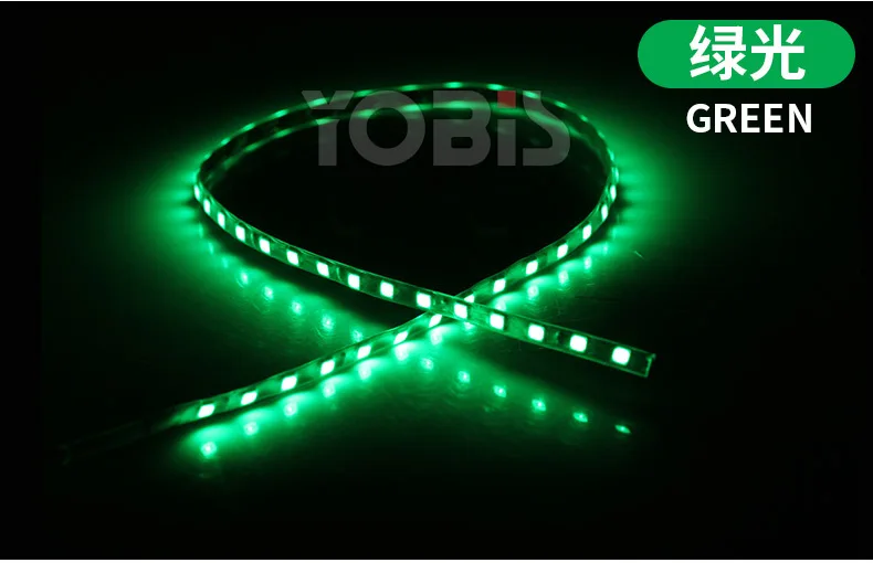 Зеленый 1 шт. 1210-45см-45smd рукав лампа мягкий светильник полоса лампа корпус декоративная лампа атмосферная лампа - Испускаемый цвет: Зеленый