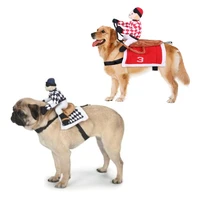 pet dog funny clothes funny pet riding horse costume dog rider clothes halloween chrismas cute suit pet festival party clothing
