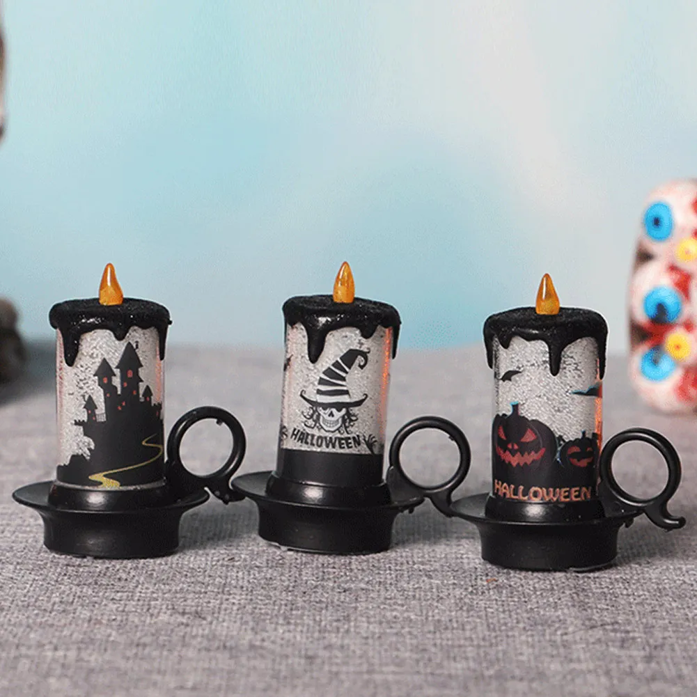 Хэллоуин беспламенный светодиодный светильник свечи вечерние Декор для дома Бар