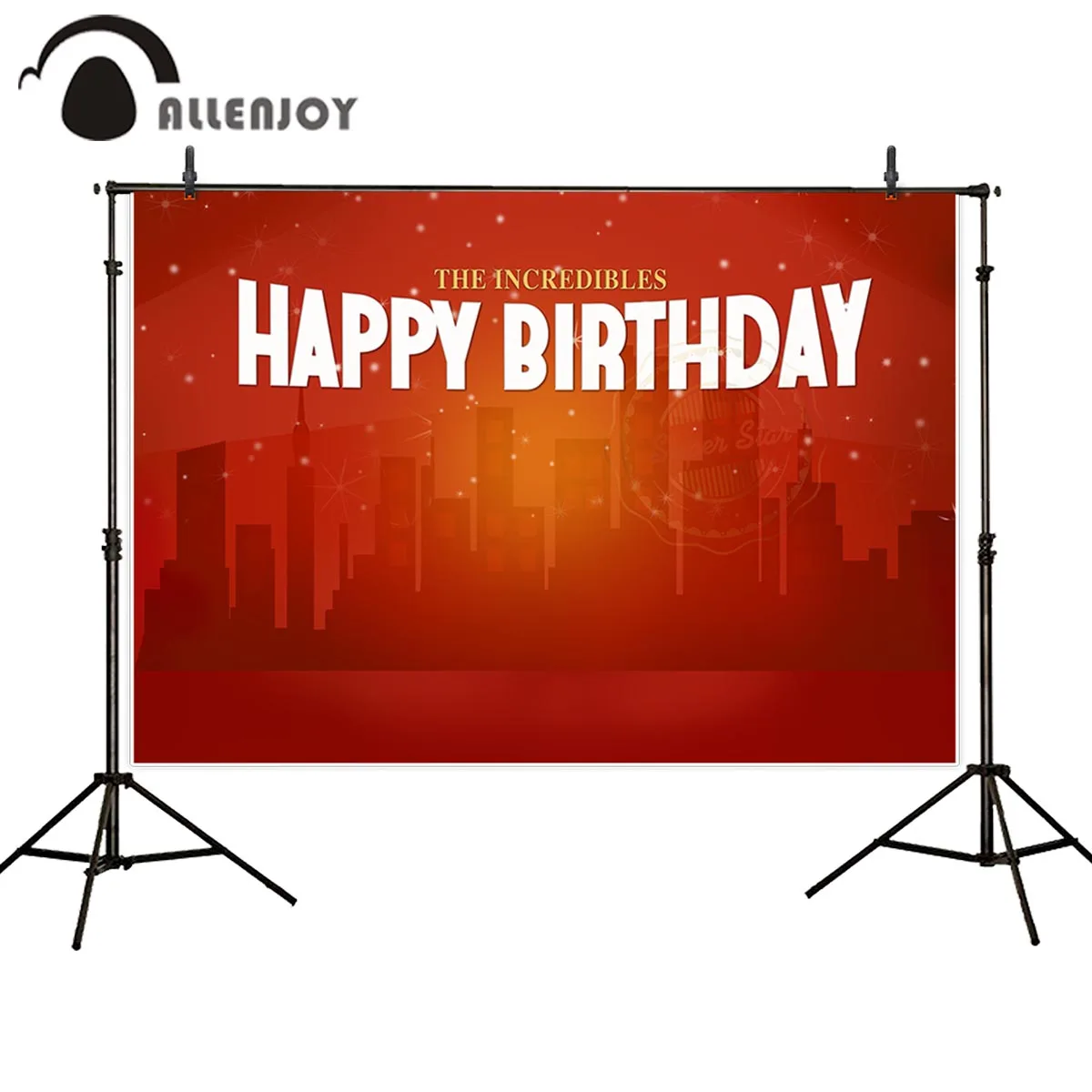 Праздничный баннер Allenjoy с изображением городского пейзажа блестящий