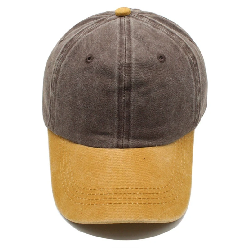 

Vintage Washed Distressed Cotton Baseball Cap Vintage Contrast Color Dad Hat