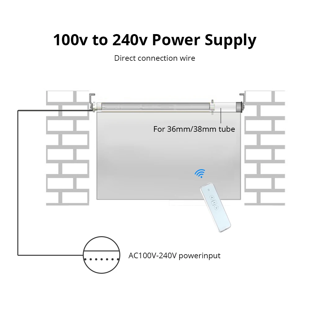Автоматические электрические роликовые жалюзи переменного тока для умного дома