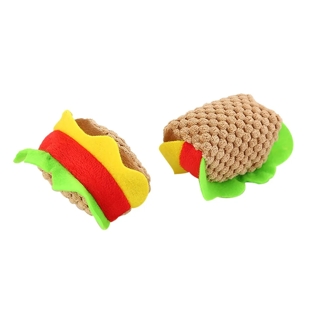 Хлопковая игрушка для кошек 10 г разноцветная модель имитация гамбургер мягкая