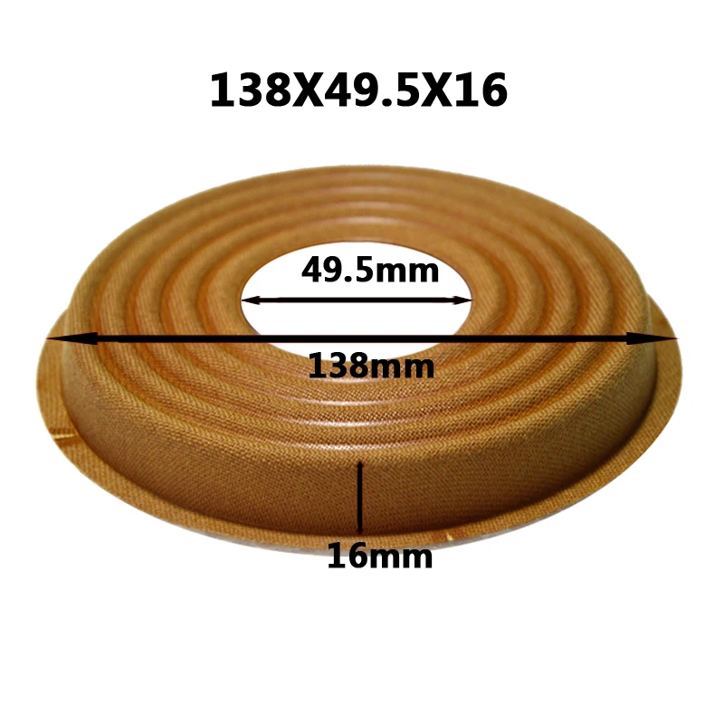 138x49.5x16mm 2 шт 35,5 мм/49,5 мм сердечник OD138-150mm эластичная волна громкий динамик сабвуфер низкочастотный динамик с басами спикер Ремонт паук демпфер - Цвет: 138x49.5x16mm