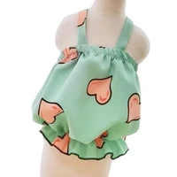summer dress dog cat pet puppy clothes love heart pattern sleeveless sun protection polyester pet dog strap dress pet products
