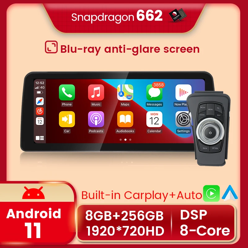 

12.3inch 8+256G Android 11 Autoradio For E90 E91 E92 E93 Multimedia Player Car Radio GPS Navigation Wifi Carplay Auto 4G Lte BT