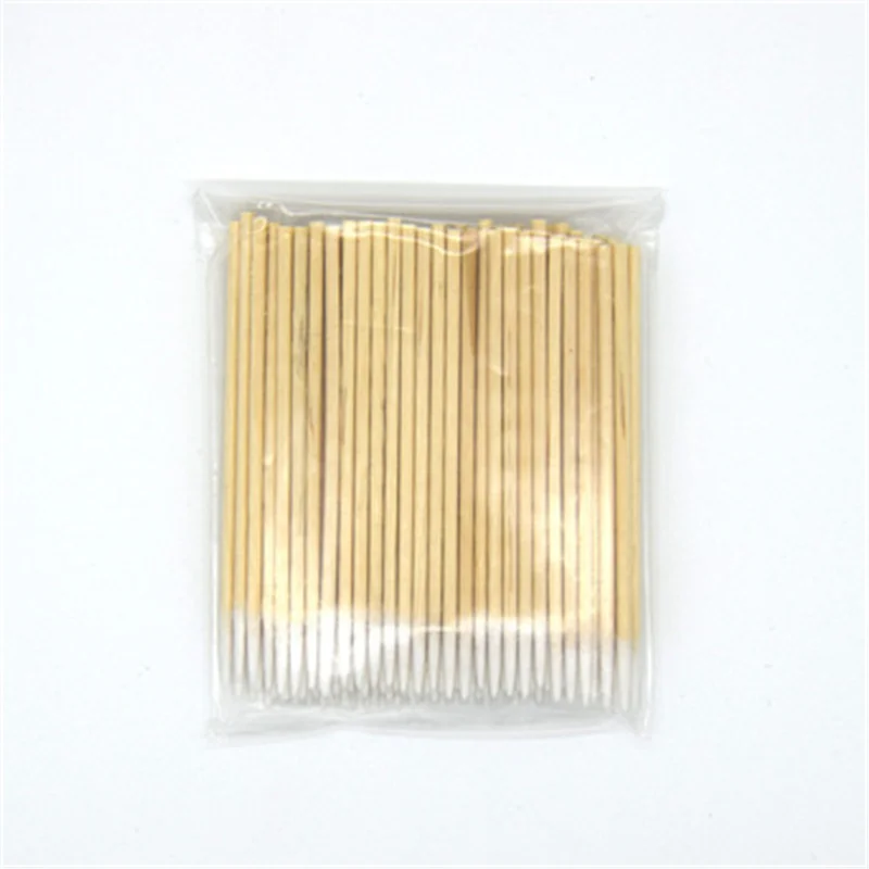 

Disposable Cotton Swab Lint Free Micro Brushes Wood Cotton Buds Swabs Ear Clean Stick Eyelash Extension Glue Removing Tool
