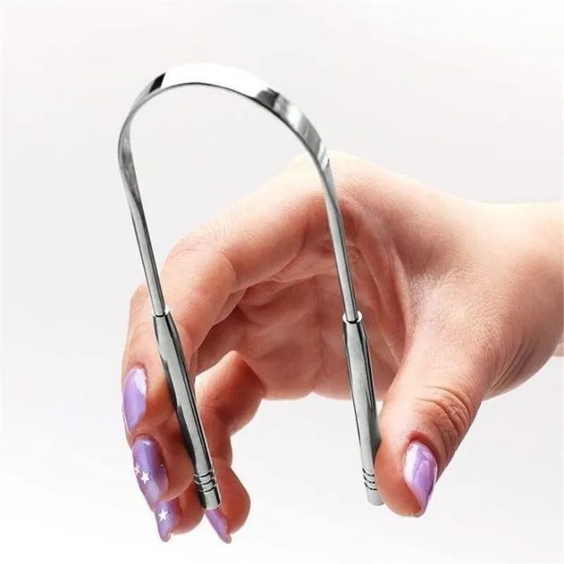 Зубная щетка для гигиены полости рта скребок языка из нержавеющей стали с