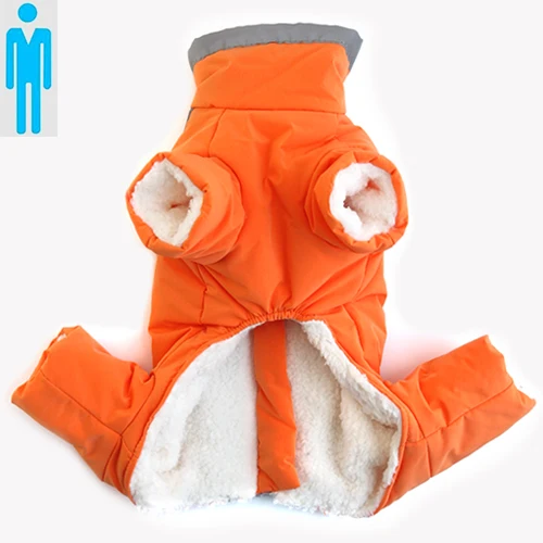 Orange Boy Новая зимняя куртка для собак Водонепроницаемая Светоотражающая одежда для домашних животных для маленьких собак Французский бульдог Рождественская теплая одежда для домашних животных Щенок Чихуахуа - Цвет: Orange Boy