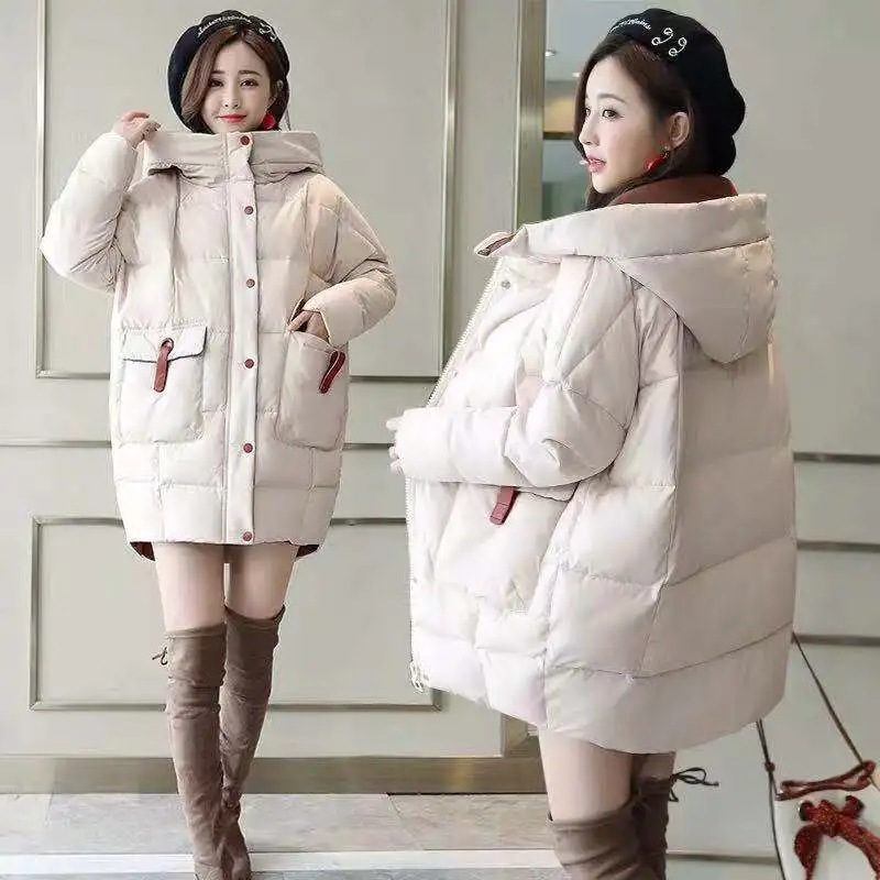 Зимняя женская верхняя одежда теплые толстые женские пуховики Большие парки с