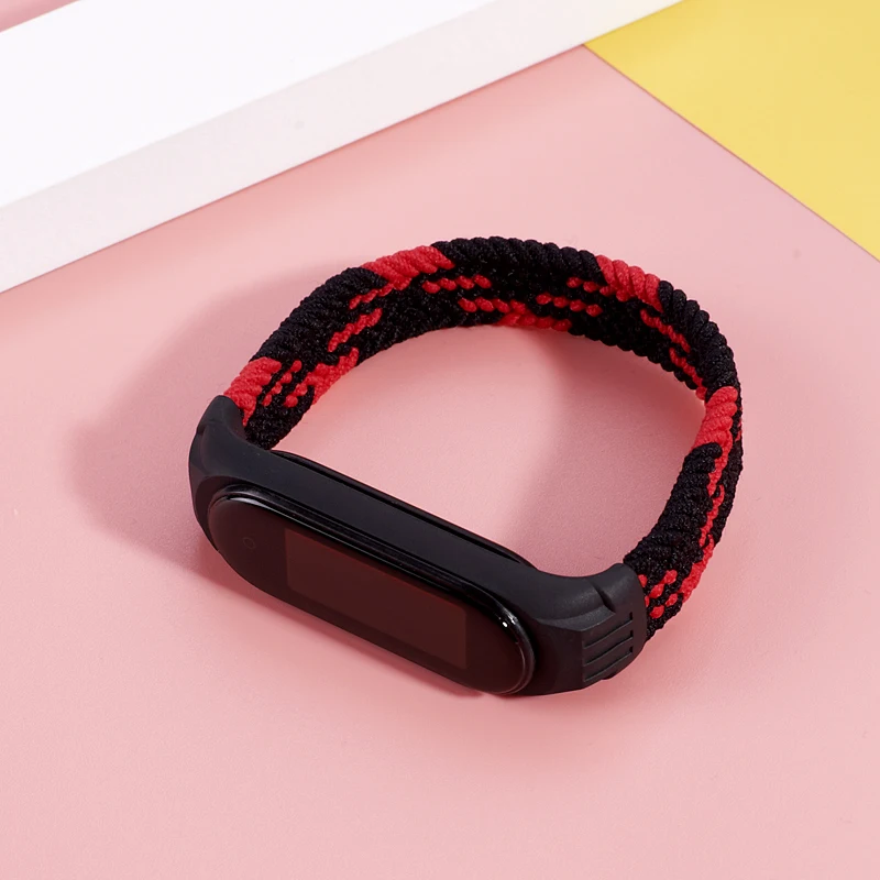 Нейлоновая плетеная соло-петля для Xiaomi Mi band 5 6 ремешок браслета 3 Miband 4 браслет xiaomi