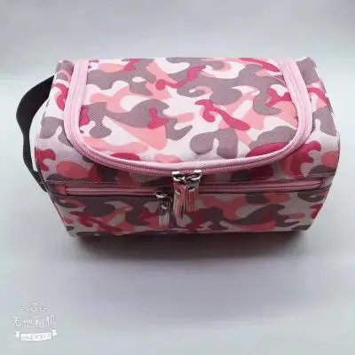 Многофункциональная дорожная косметичка для макияжа, косметичка для женщин и мужчин, большой водонепроницаемый Органайзер из нейлона чехол, Несессер для макияжа - Цвет: Camouflage pink