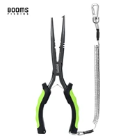 booms fishing f03 fishermans fishing pliers 23cm long nose hook remover tools stainless steel line cutter scissors