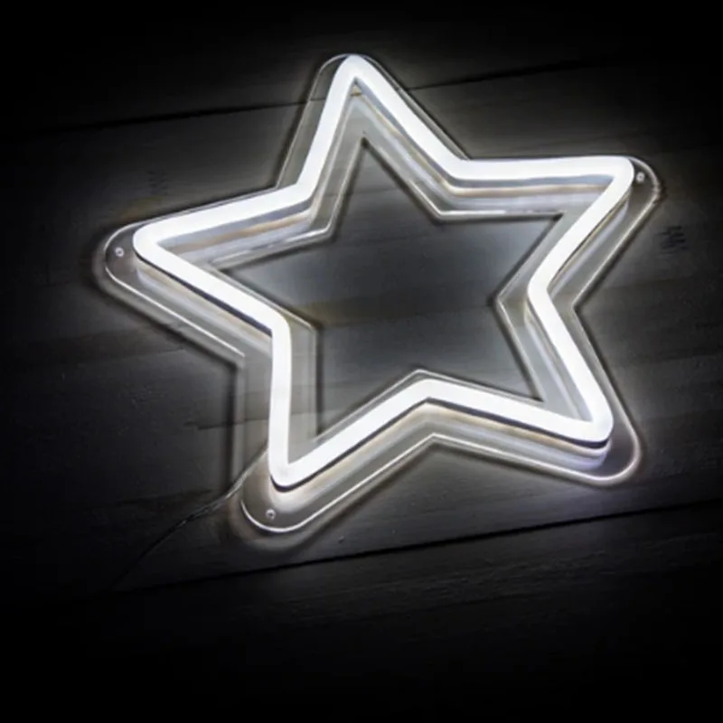 

led star neon night light sign for room decoration custom led lights signs home bedroom wall party decor