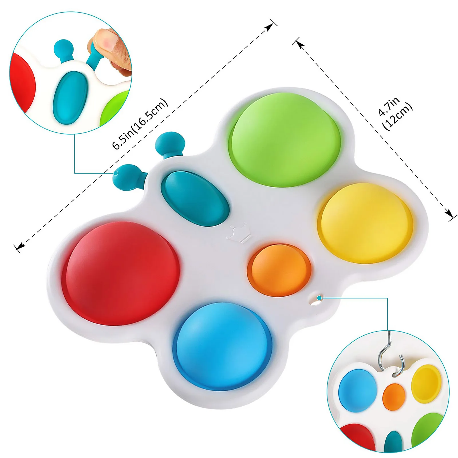 

Silicone Dimple Sensory Fidget Toys Release Anxiety Kids Children Antistress Toys Pop Bubble Board for Children Austim Needs