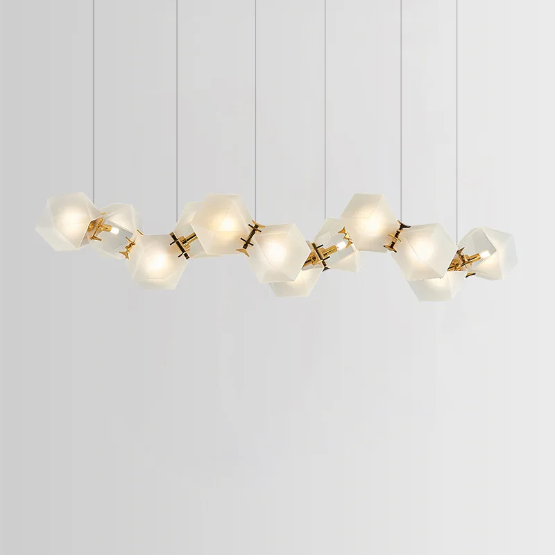 Современные роскошные стеклянные светодиодные люстры для гостиной спальни с