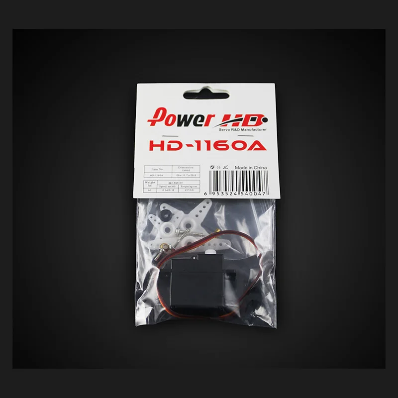 Мощный цифровой пластиковый мини сервопривод HD 1160A 3 кг для рулевого крутящего
