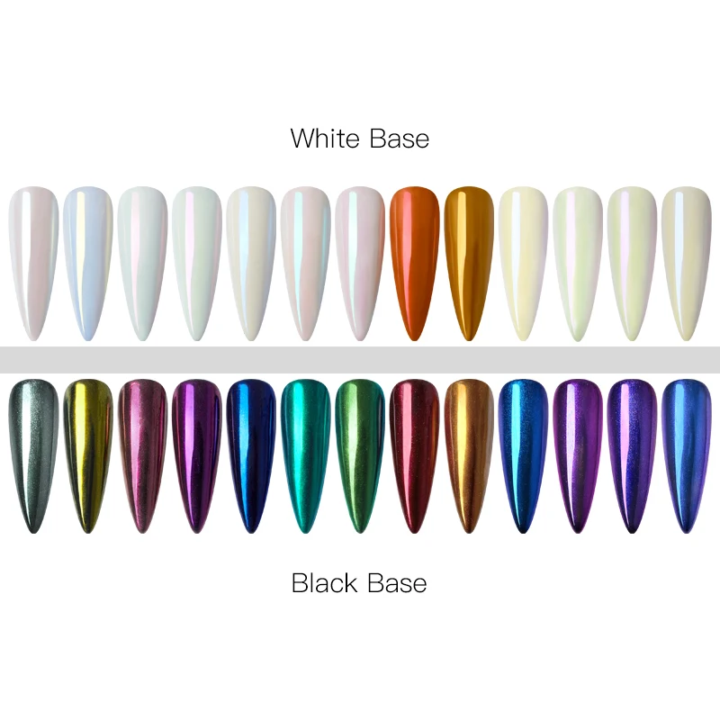 1 коробка блестящая пудра для ногтей Русалка г жемчужная оболочка мерцающая