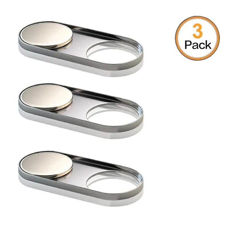 Silver 3 pack Универсальная веб-камера, магнитный слайдер, металлическая камера, стикер конфиденциальности для ноутбука, ПК, мобильного телефона, телевизора, ультра тонкий - Цвет: Silver 3 pack