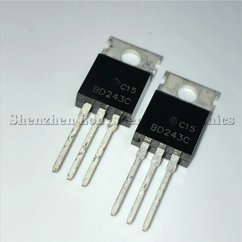 

10PCS/LOT NEW BD243C TO-220 Power Transistor 6A/100V NPN Transistor In Stock