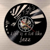 music quotes wall art jazz is a lot like life vinyl record clock vintage wall clock jazz art music clock gift for jazz lovers