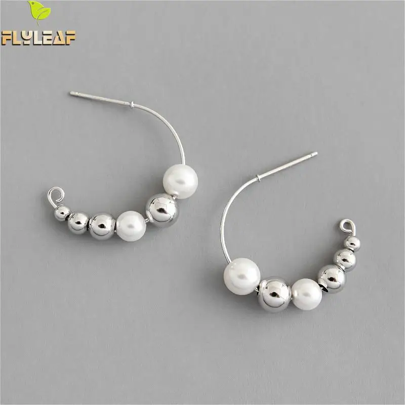 Серьги Flyleaf с полукруглыми бусинами и жемчугом серьги капли для женщин высокое