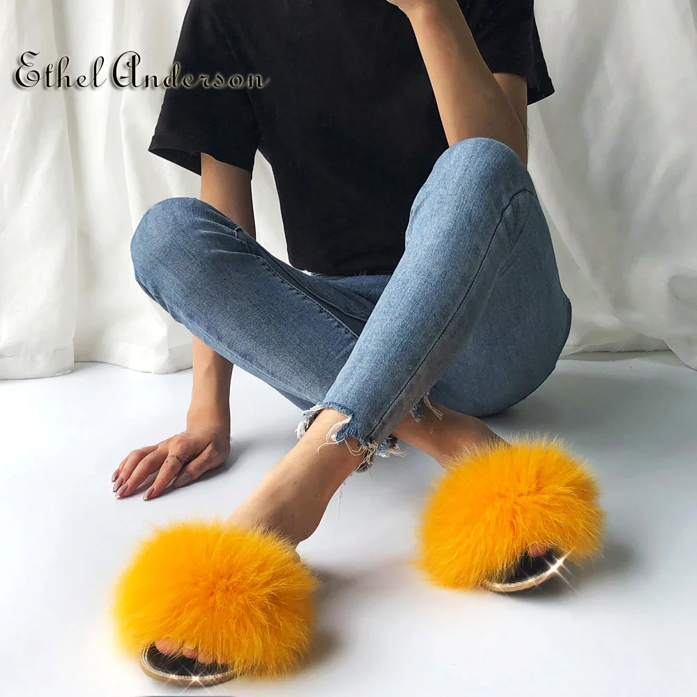 

Шлепанцы из искусственного меха, пушистые сланцы, плюшевые уличные сандалии, пушистые шлепанцы, маленькая бабочка, Высококачественная Дизайнерская обувь 2022