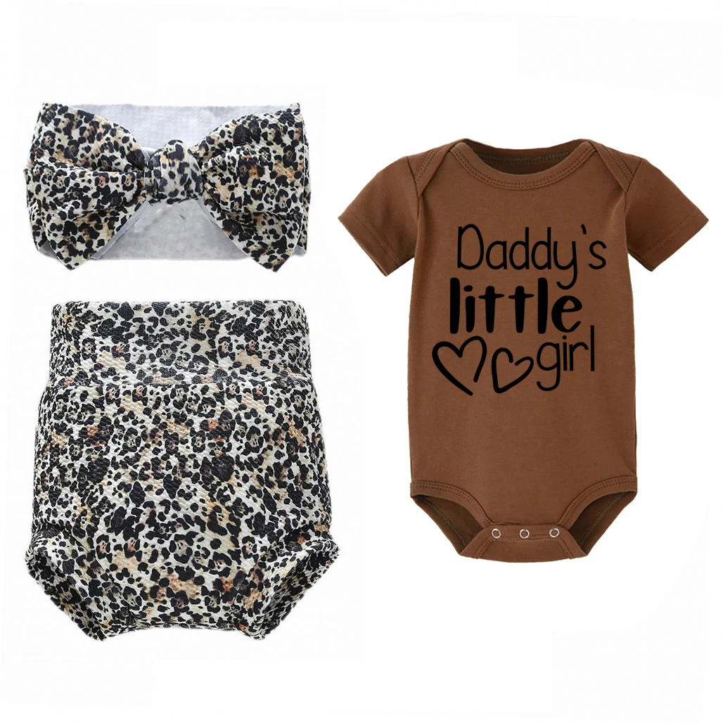 Conjunto de ropa para ni&ntilde;a reci&eacute;n nacida, Pelele de manga corta, Tops, pantalones cortos con lazo, diadema, 3 uds.-4