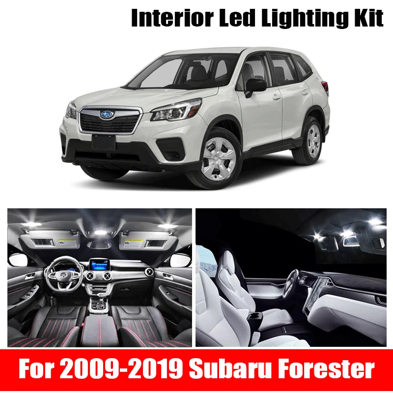 10X белые светодиодные с Canbus комплект ламп салона автомобиля для 2009 2019 Subaru Forester led