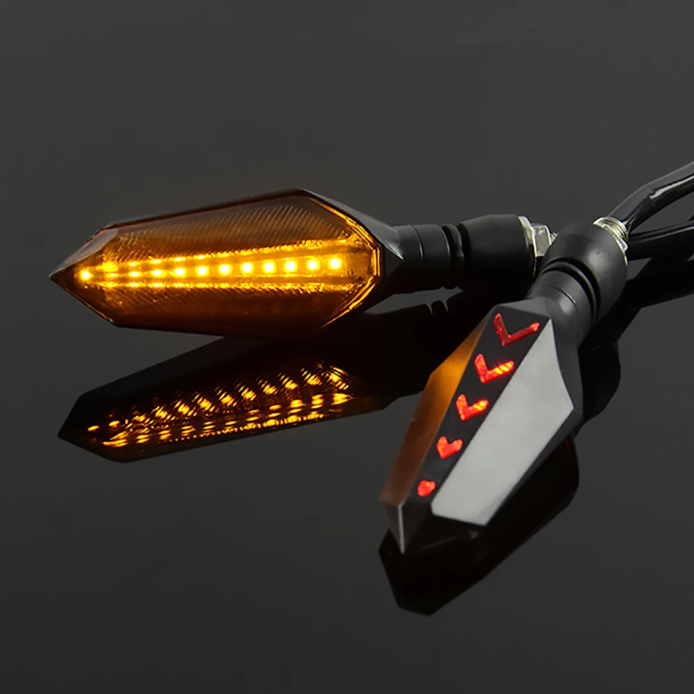 Motorcycle LED Turn Signal Light Lamp Daytime Running Indicators Blinker Universal motorbike led bulbs 12V DRL |
