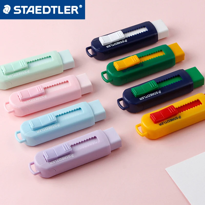 

1pcs Staedtler 525 PS1 Non-toxic Eraser Automatic Retractable Push-pull Press Type Special Drawing for Primary School Students