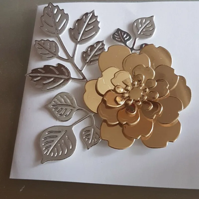 Металлические штампы с цветами листьями Счастливого Рождества стальные карты